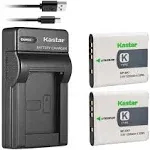 Kastar Battery (X2) & Slim USB Charger for Sony NP-BK1, NPBK1 and Cybershot DSC-W180, DSC-W190, DSC-W370, DSC-S750, DSC-S780, DSC-S950, DSC-S980, Webbie MHS-CM1 HD, MHS-PM1, MHS-PM5, Bloggie MHS-CM5