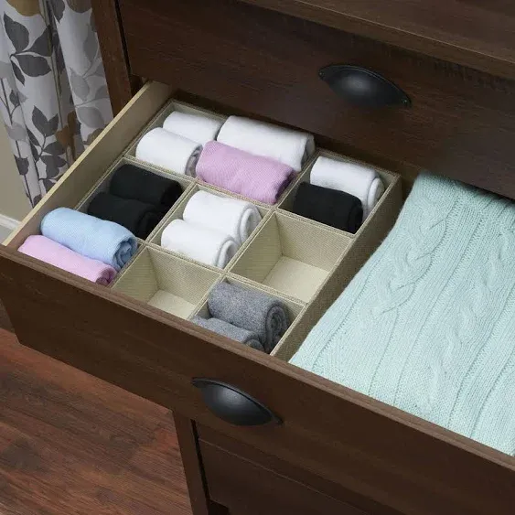 Household Essentials 9-Section Drawer Organizer Tray in Latte