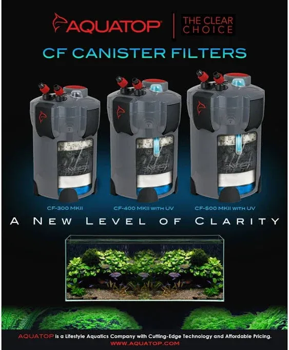 Aquatop CF300 3-Stage Canister Filter