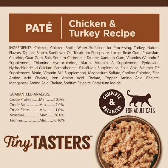 Wellness Core Tiny Tasters Chicken & Turkey Pate Wet Cat Food