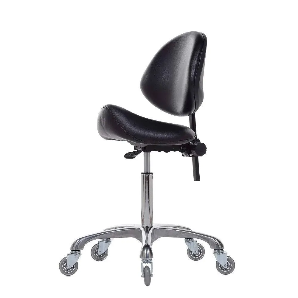 Adjustable Saddle Stool Chairs with Back Support Ergonomic for Medical Clinic...