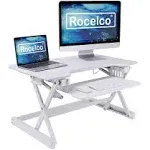 32&#034; Height Adjustable Standing Desk Converter - Sit Stand Computer Workstatio...