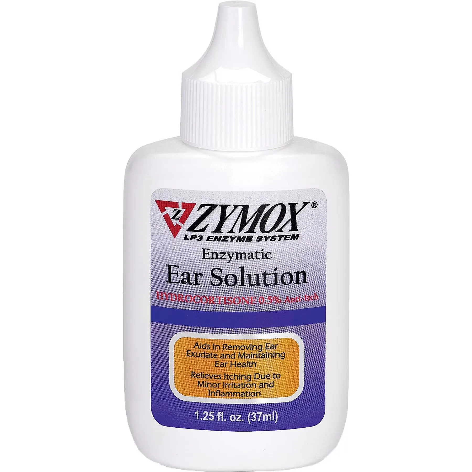 Zymox Ear Infection Solution with .5% Hydrocortisone for Dogs & Cats, 1.25-oz bottle