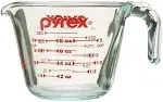 Pyrex Prepware 1-Cup Measuring Cup, Clear with Red Measurements