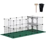 Small Animal Playpen with Oxford Mat, 24 inches Height, Pet Exercise Fence, H...