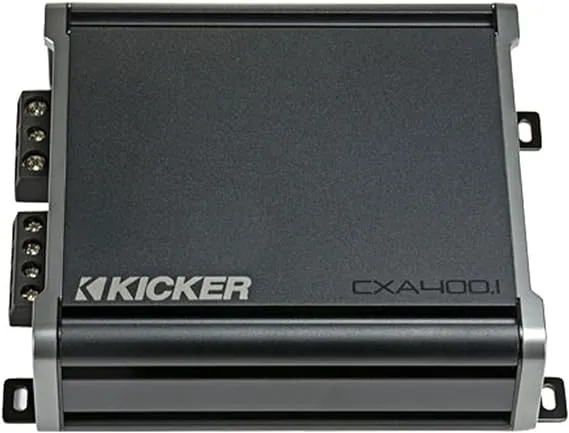 KICKER 46CXA4001T CXA400.1 400w Mono Class D Car Audio Amplifier Amp+Bass Knob