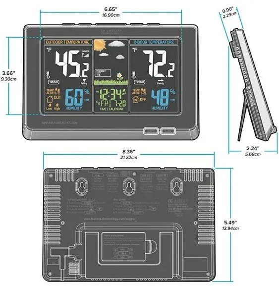 La Crosse Technology Wireless Atomic Digital Color Forecast Station with Alerts