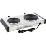 Cuisinart CB-60 Cast-Iron Double Burner - Brushed Stainless/Sliver