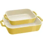 Staub 2-Piece Rectangular Baking Dish Set Citron