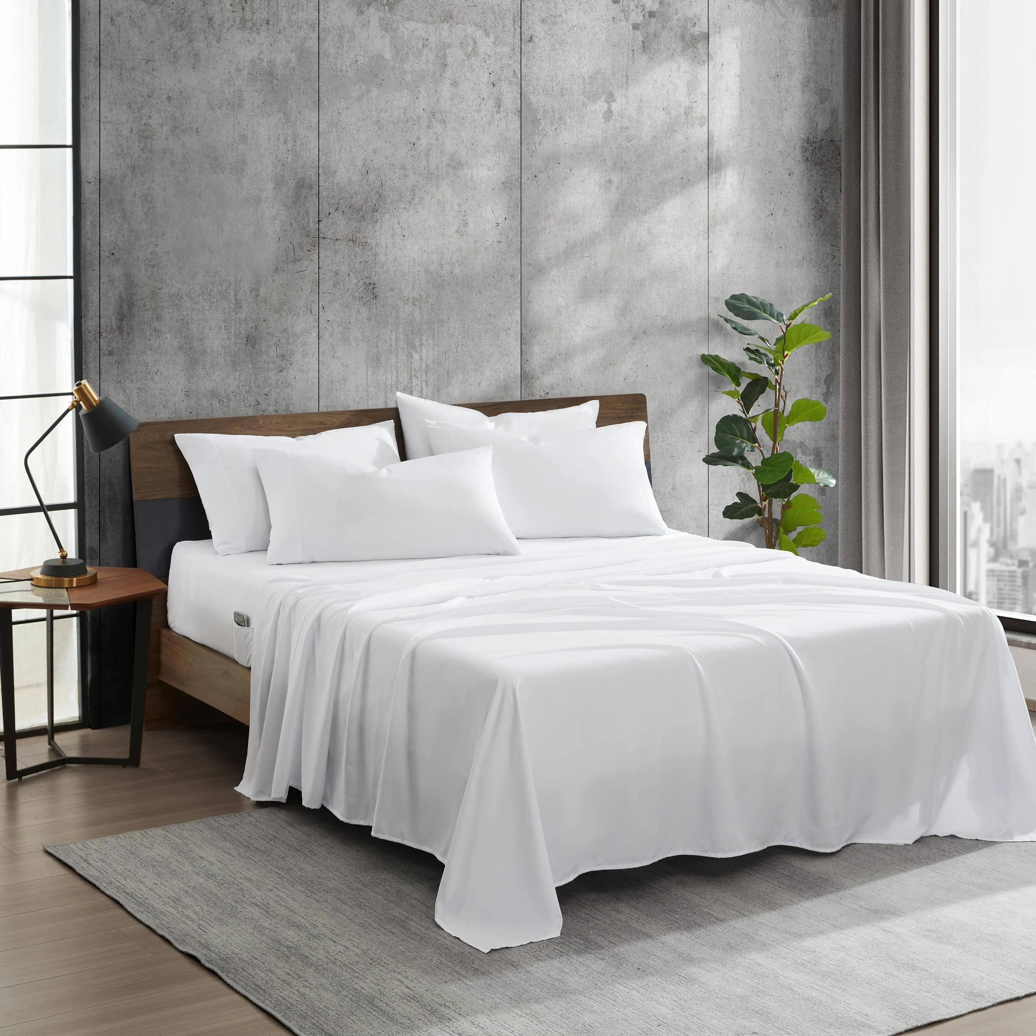 Kenneth Cole | Solution Solid Sheet Set in White, Size: King