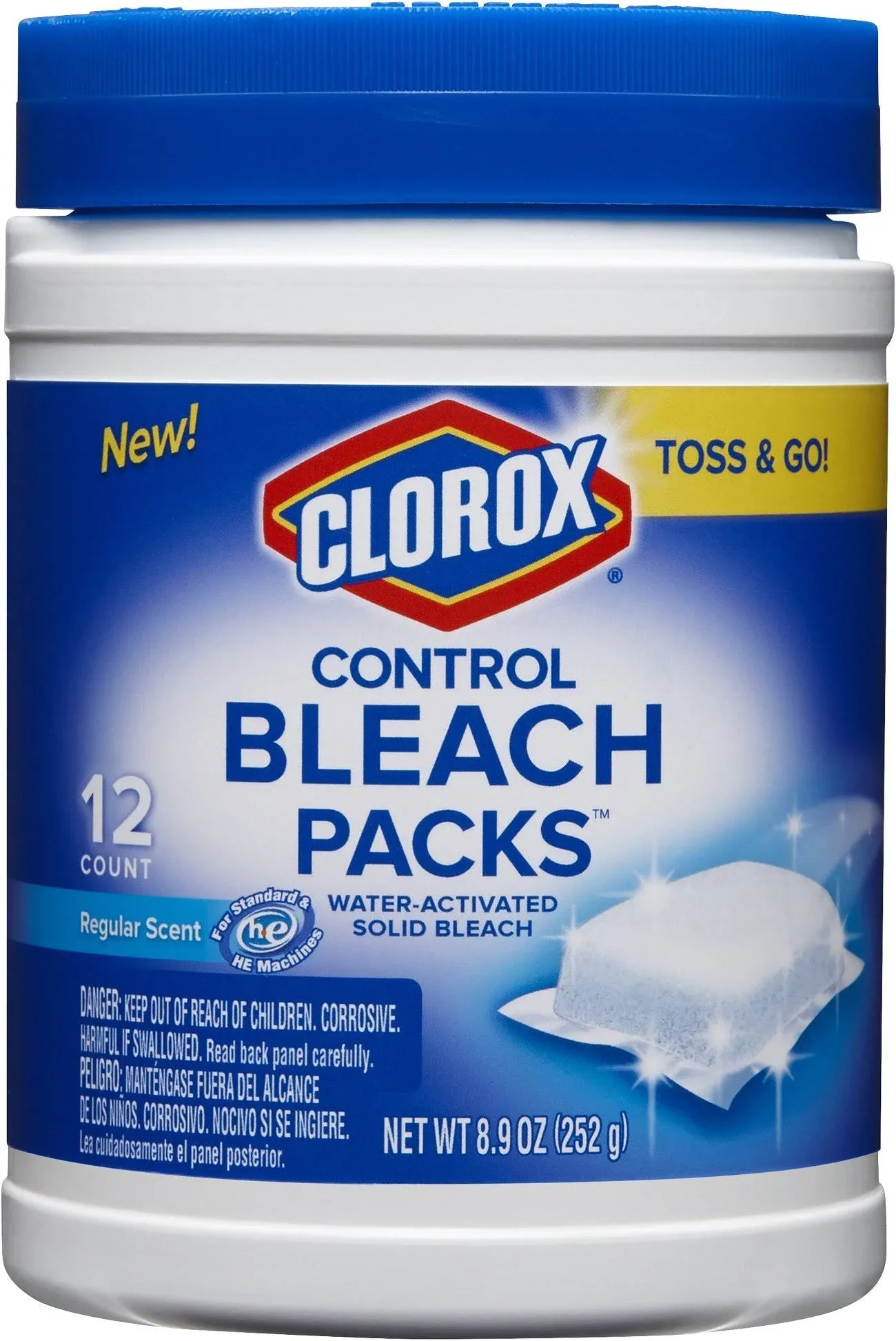 Clorox Control Regular Bleach Packs, 12 Count (Pack of 6) 