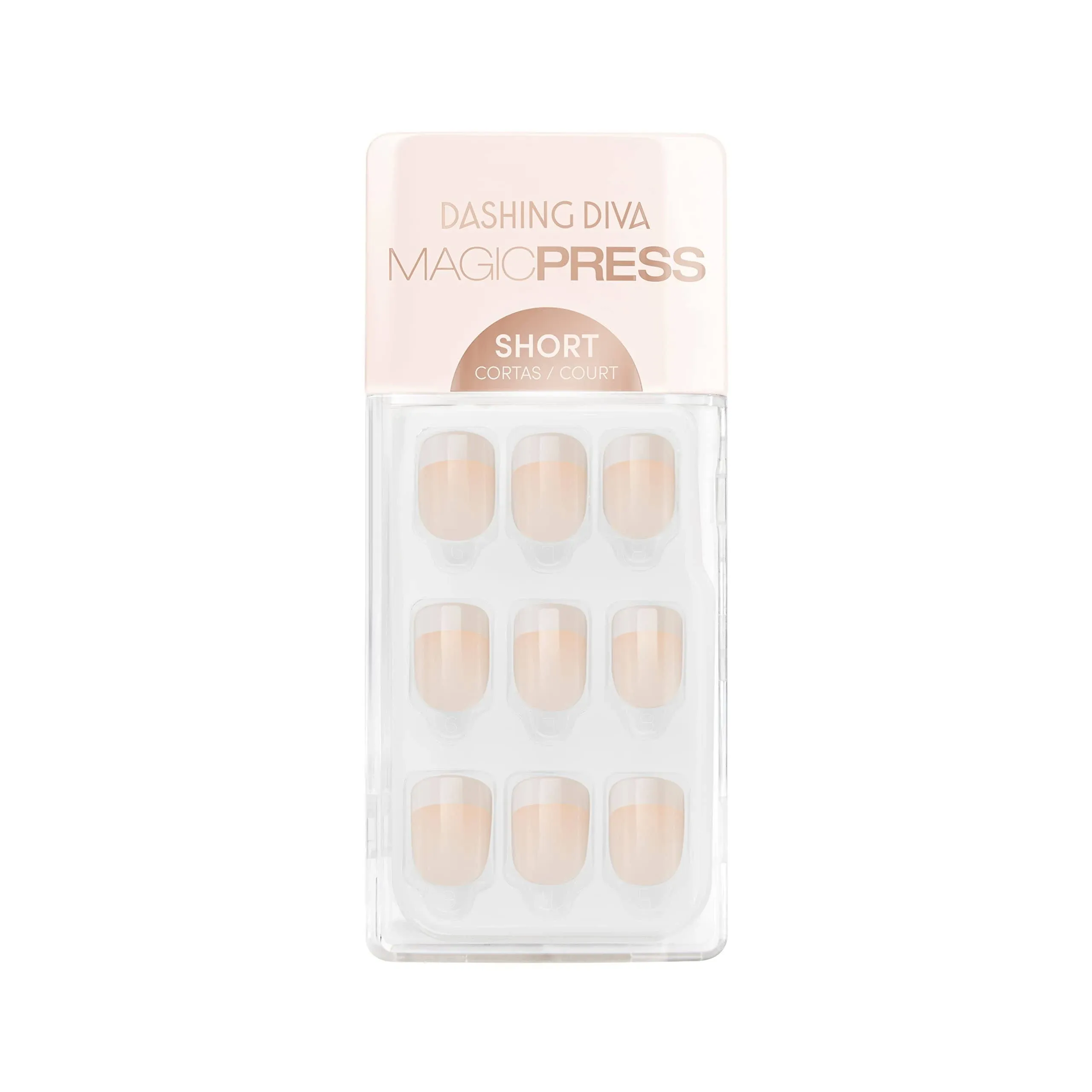 Dashing Diva Magic Press Pedicure - Paradise Pink | Pedicure Press On Nails (P)