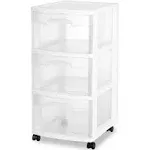 Sterilite 28308002 3 Drawer Cart White