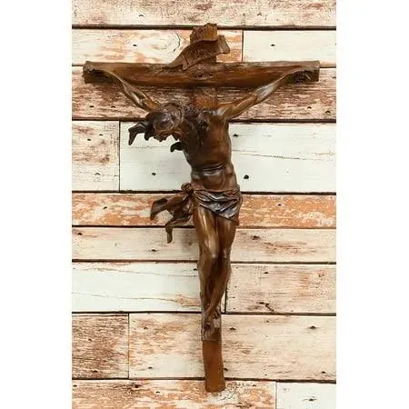 Ebros Large 19.75 inch High Inri Jesus Christ Cross Wall Hanging Crucifix Crosses