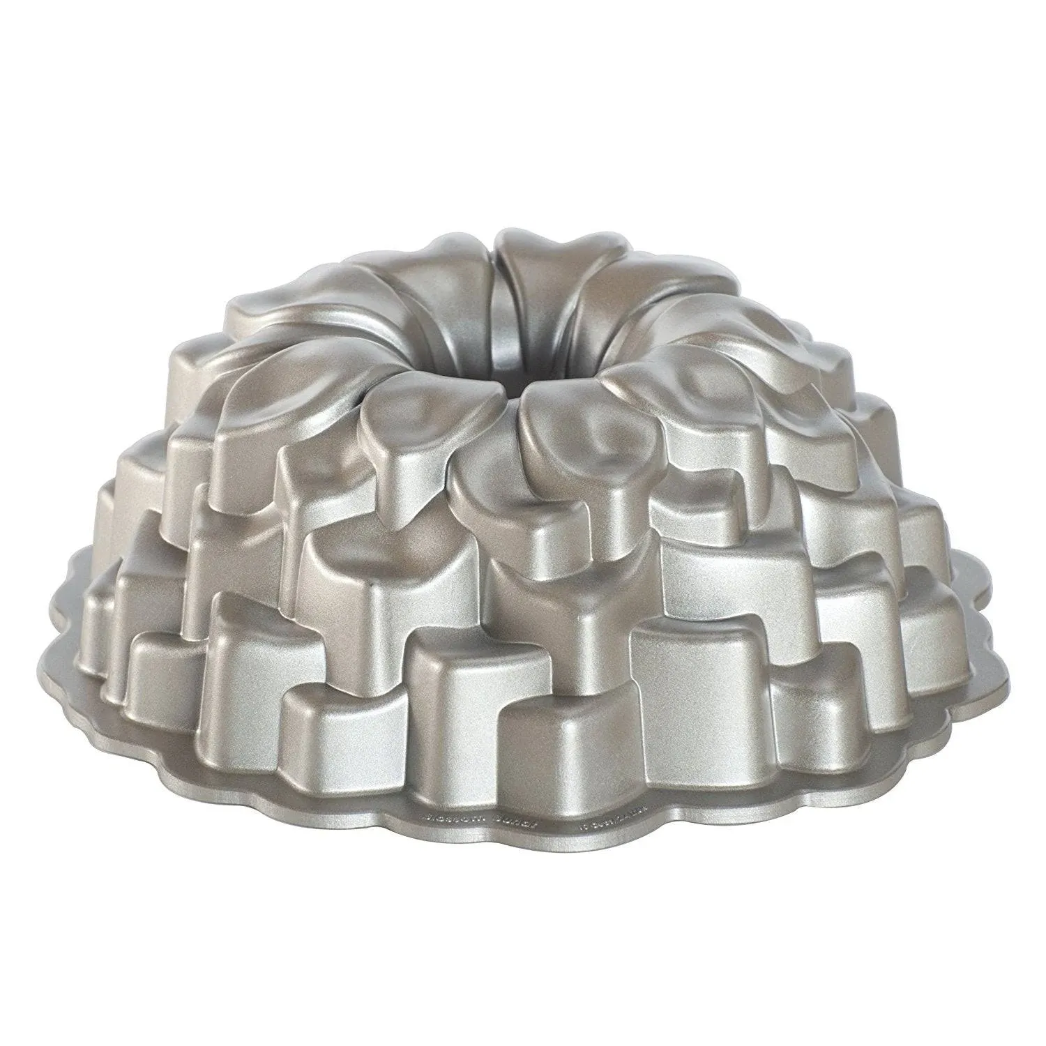 Nordic Ware Blossom Bundt Pan, 10 Cup, Cast Aluminum Toffee Finish