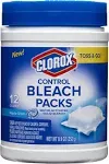 Clorox Control Bleach Packs, Regular, 12 Tabs/Pack, 6 Packs/Carton