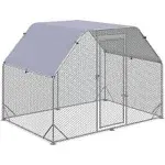 Metal Chicken Coop, Walk In Chicken Run Outdoor with Roof  | eBay