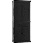 Homcom 72" Kitchen Pantry Storage Cabinet with 6-Tiers, 1 Drawer and 4 Adjustable Shelves, Black