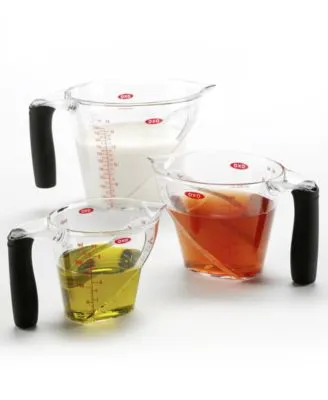 OXO Good Grips 3-Piece Angled Measuring Cup Set, Black