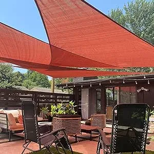 LOVE STORY 20' x 20' x 20' Triangle Sand Sun Shade Sail Canopy UV Block for Outdoor Patio Garden Backyard