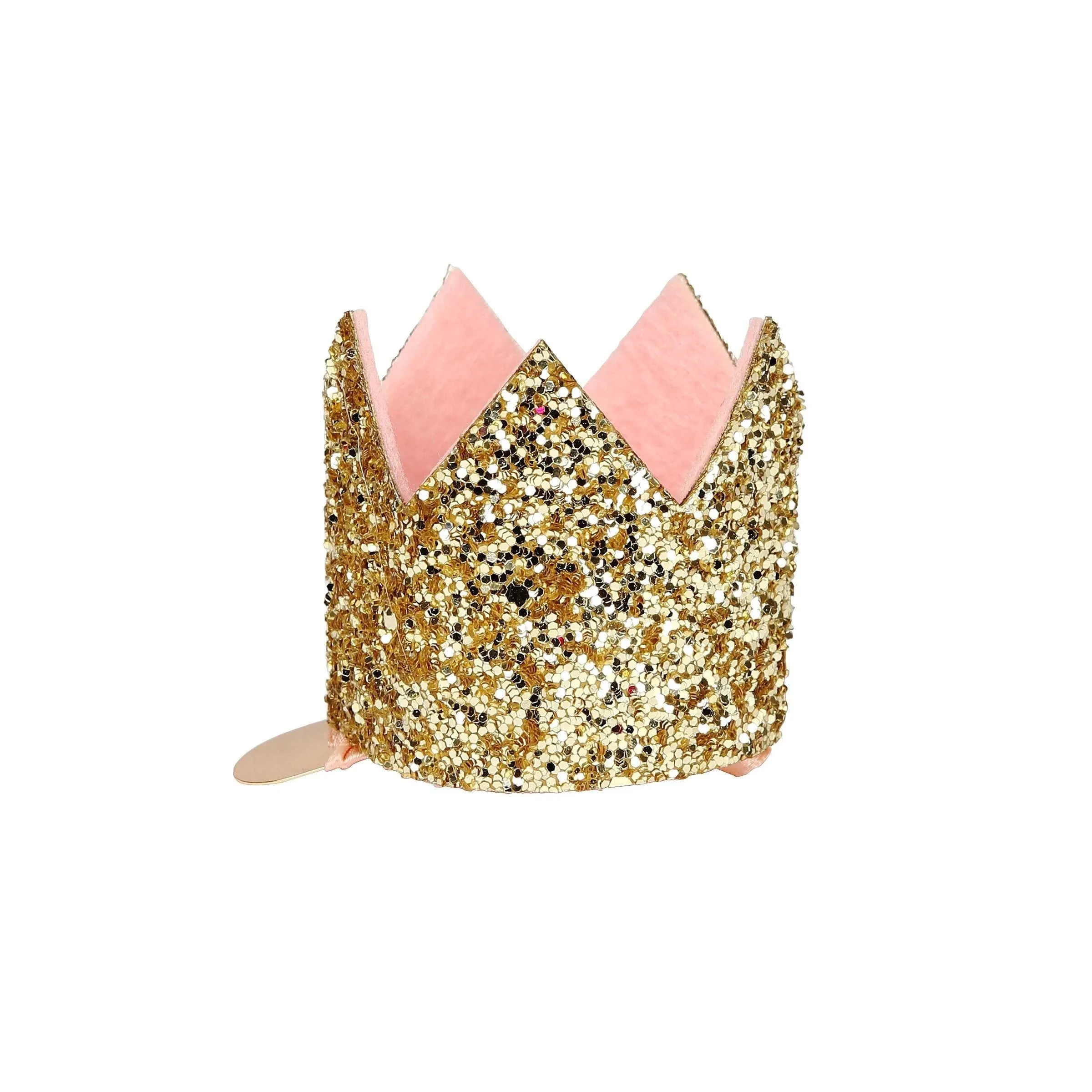 Meri Meri Hair Clip - Mini Gold Glitter Crown