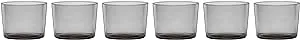 Oneida | Stackables Smoke Short Glasses, Set of 6 - Taupe, Gray and Smoke | Realry