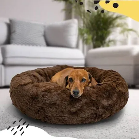 Best Friends by Sheri - Donut Lux Fur Cuddler Dog Bed, 23x23