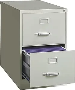 26.5" Deep Commercial 2 Drawer Legal Size High Side Vertical File Cabinet Color: Light Gray