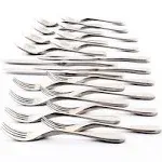 Knork 18/10 Stainless Steel 20 Piece Flatware Set Matte Silver