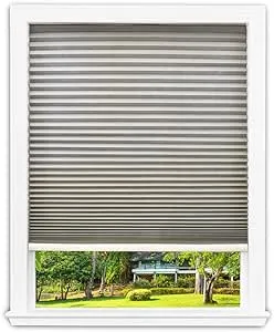 Redi Shade Cordless Light Filtering Fabric Cellular Shade, Gray 30" x 64"