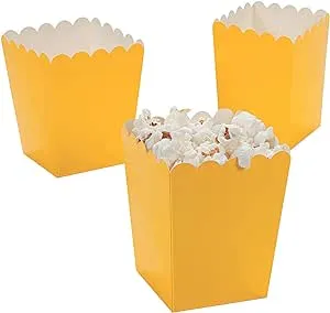 Mini White Popcorn Boxes Paper