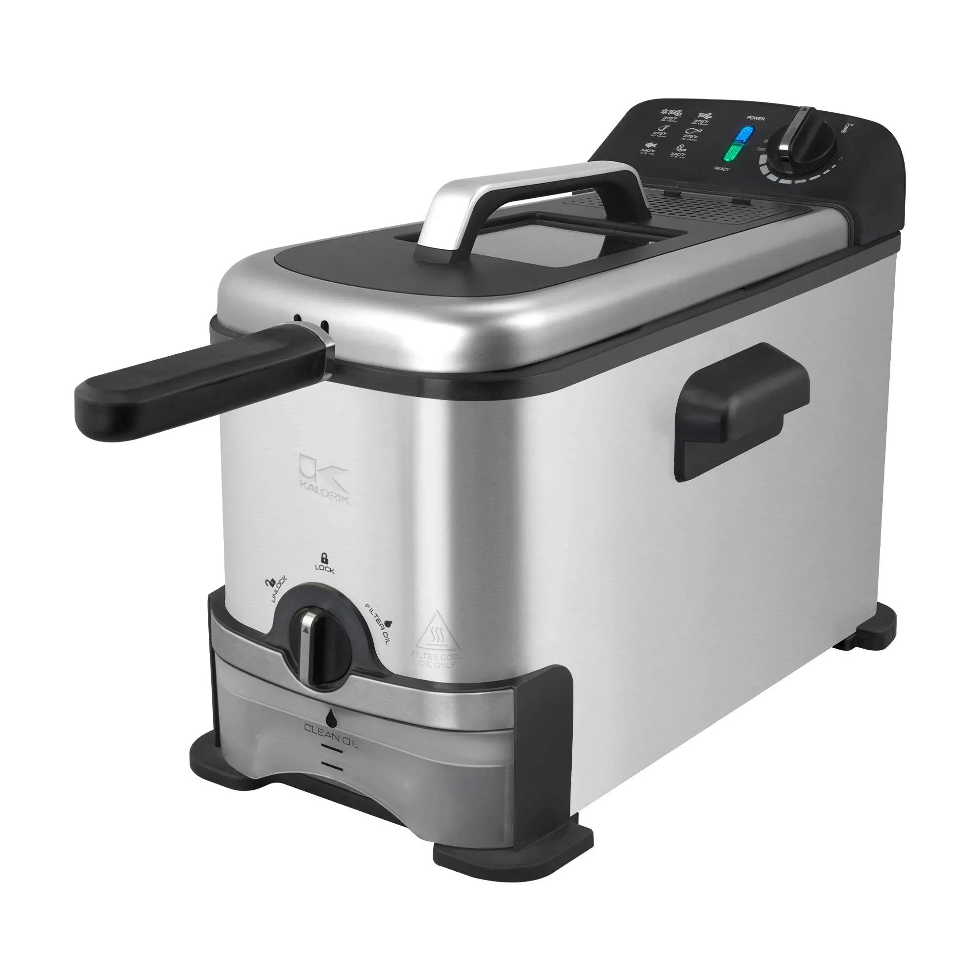 Kalorik 3.2 Quart Deep Fryer with Oil Filtration