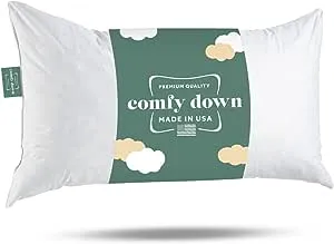 ComfyDown Decorative Throw Pillow Insert, Down and Feather Fill, 100% Cotton Cover, 233 Thread Count - Made in USA (14 X 24)