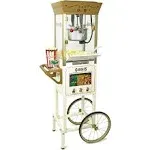 Nostalgia NKPCRTCD8IVY 53" Popcorn Cart - Ivory