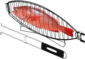 &#039;s Fish Grill Basket - Premium Stainless Steel Large Fish Basket for Grilling...