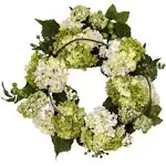 Nearly Natural 22 in. Hydrangea Wreath