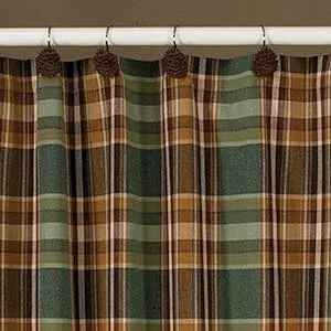 Park Designs Wood River Shower Curtain, 72 by 72"