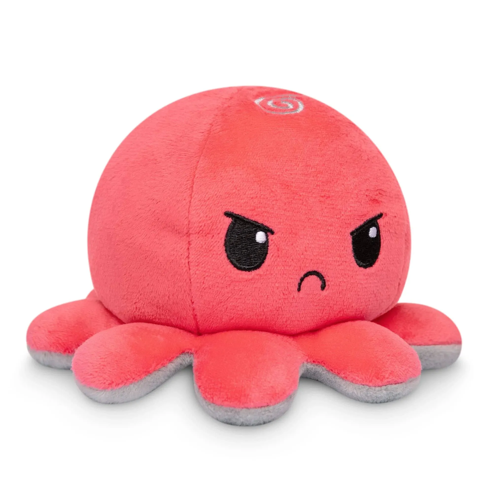 TeeTurtle Reversible Octopus Plushie (Red + Gray)