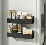 HETMI 2 pack magnetic spice rack magnetic spice rack organizer refrigerator m...