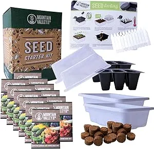 Culinary Indoor Herb Garden Starter Kit | Deluxe Herb Seeds | 12 Non-GMO Varieties | Grow Cooking Herbs & Spices | Seeds: Cilantro, Arugula, Thyme,