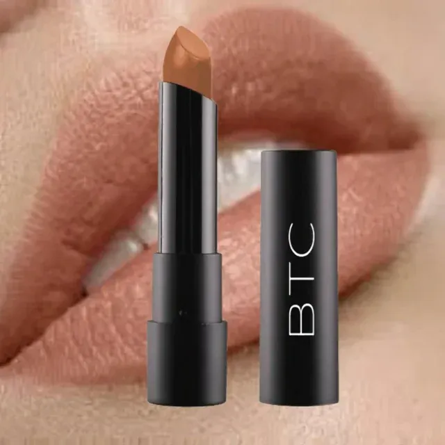 Barely There Premium Satin Nude Lipstick by The Clique Light Brown