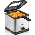 Fry Guy Compact Deep Fry 1.6 Quart Easy-View, Adjustable Temp Transparent Window