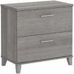 Bush Furniture Somerset 2 Drawer Lateral File Cabinet, Platinum Gray