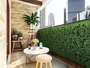 [2024 Upgrade] ColourTree 39" x 198" Artificial Ivy Privacy Fence & Grass Backdrop Wall, Faux Leaves Hedges Panels for Outdoor, Indoor Decor - 3 Years Warranty - Sturdy Backing