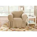 Cotton Duck One Piece Straight Skirt Chair Slipcover | 100% Cotton | Machine Washable