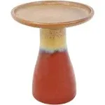 Sunnydaze Duo-Tone Ceramic Bird Bath - Lemon Cognac