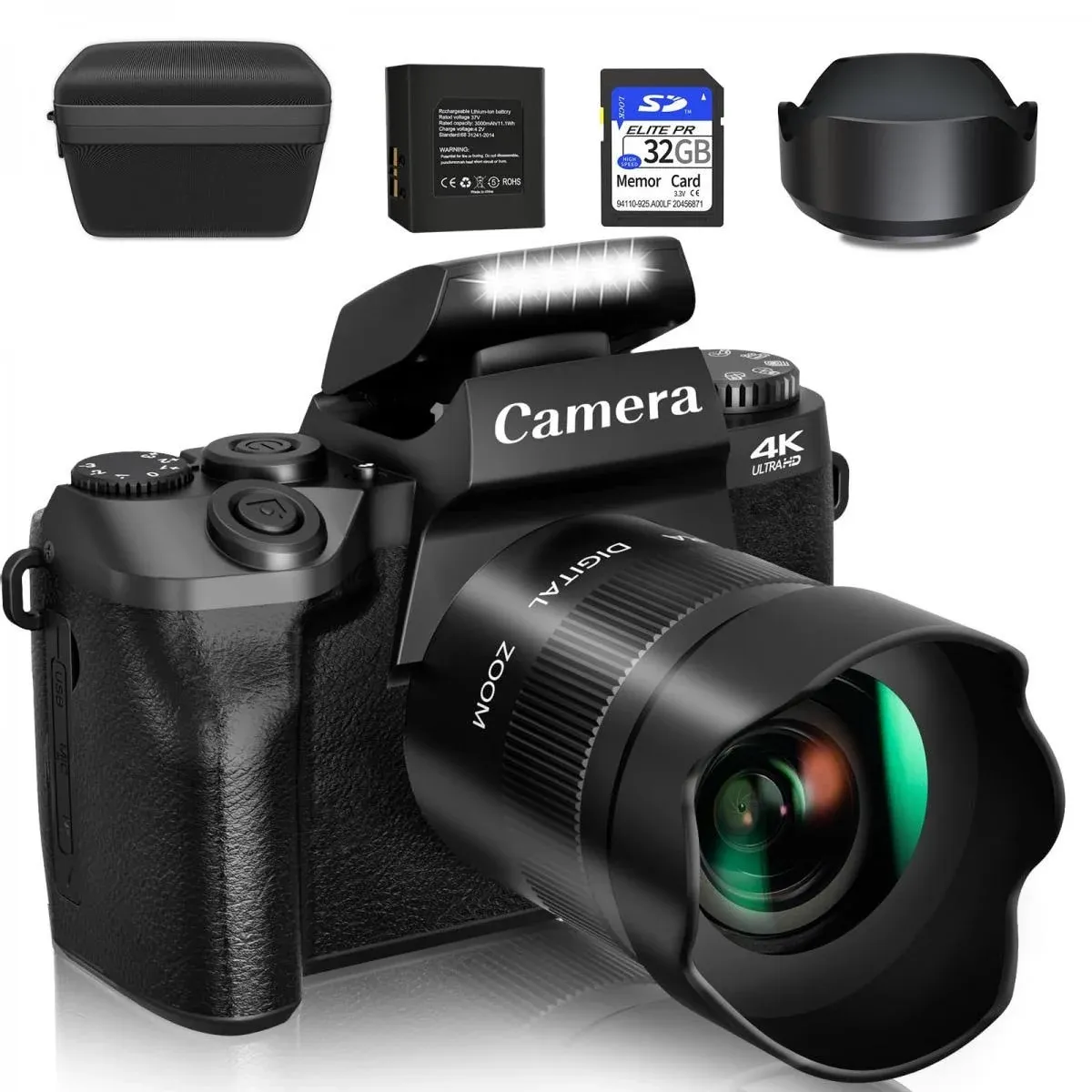 Upgraded 4K 64MP Digital Camera for Photography Beginners