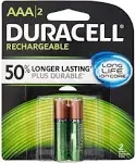 Duracell Duralock Rechargeable Batteries, AAA - 2 pack