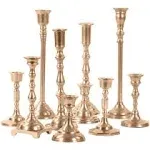 Koyal Wholesale Mixed Taper Candle Holder Set of 10