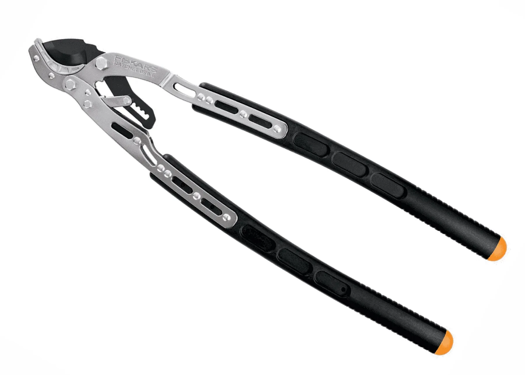 Fiskars Ratchet Lopper, 27", Orange